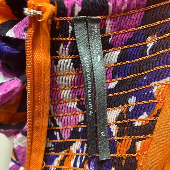 by Anthropologie Puff-Sleeve Back Tie Dress - Size 2X - Picture 6 of 6